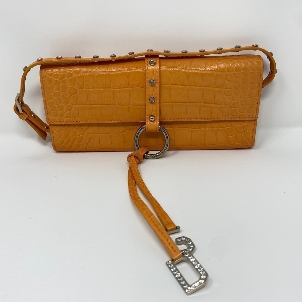 Dolce & Gabbana Leather Purse w/Swarovski Crystal Details